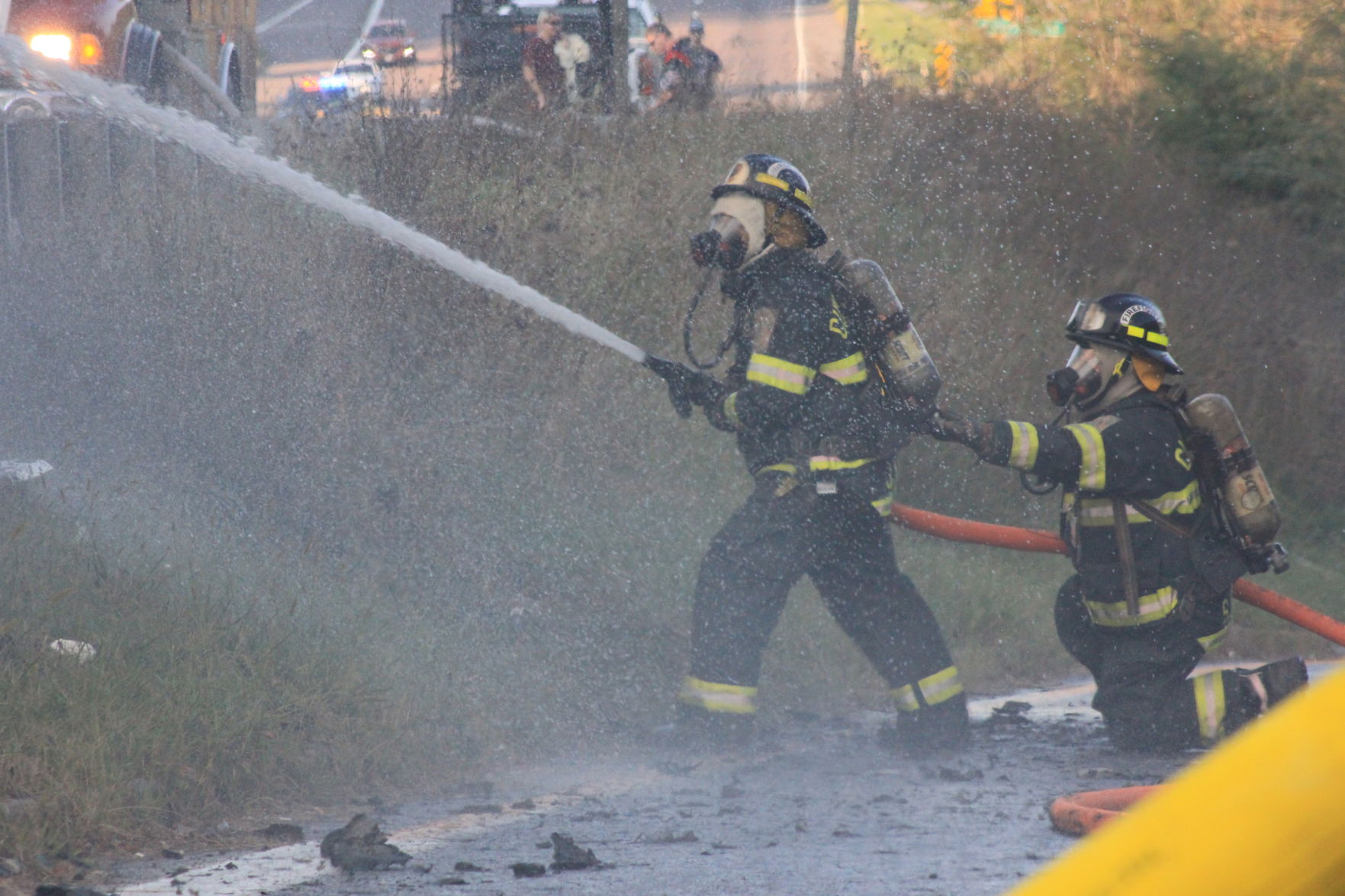 Truck fire closes I-68